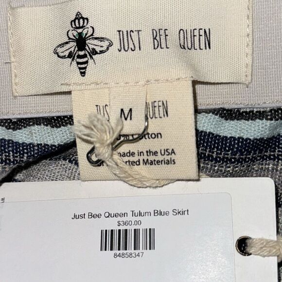 NWT Just Be Queen Tulum Skirt Blue Multi Medium - Picture 11 of 16